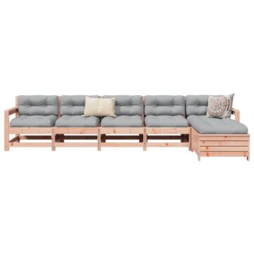 Vidaxl 6 Piece Garden Sofa Set Solid Wood Douglas Fir