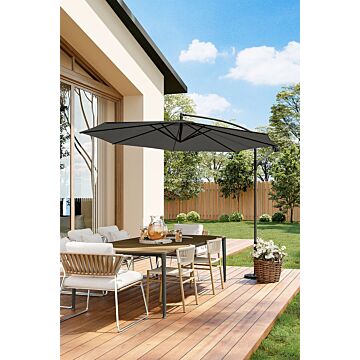 3m Waterproof Outdoor Banana Cantilever Garden Parasol（base Is Not Included）