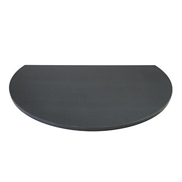 Honed Black Granite Stone Truncated Hearth, 31 Inch