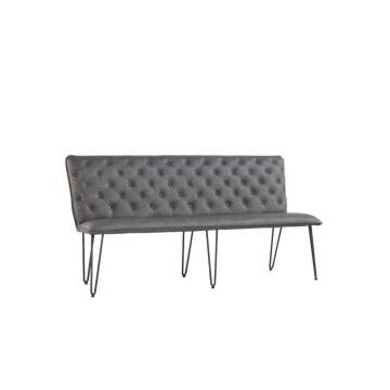 Studded Back Bench Grey/graphite