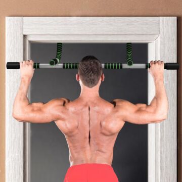 Homcom Pull-up Bar For Doorway, Home Fitness Door Horizontal Bar Push Up Bar For Indoor Gym Upper Body Workout, Green