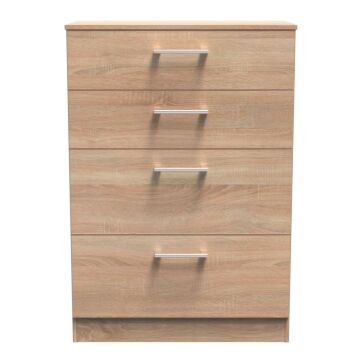 Devon 4 Drawer Deep Chest In Bardolino Oak