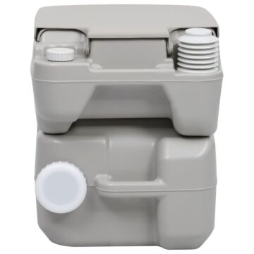 Vidaxl Portable Camping Toilet And Handwash Stand Set With Water Tank