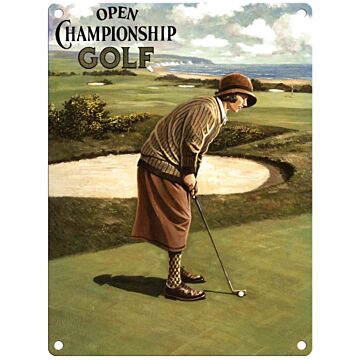 Small Metal Sign 45 X 37.5cm Vintage Retro Open Golf Championship