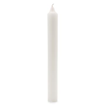 Solid Colour Dinner Candles - Rustic White - Pack Of 5