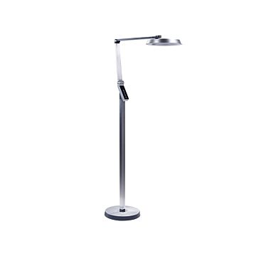 Floor Led Lamp Silver Synthetic Material 170 Cm Height Dimming Lcd Modern Lighting Home Office Beliani