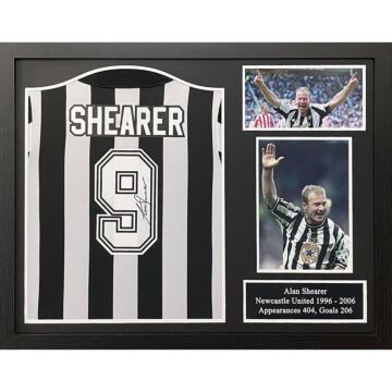 Newcastle United Fc Shearer Signed Shirt (framed)