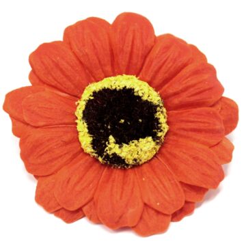 Craft Soap Flowers - Sml Sunflower - Orange - Pack Of 10