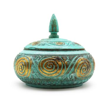 Turquoise Squat Sweet Jar
