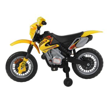 Homcom Kids Electric Motorbike Child Ride On Motorcycle 6v Battery Scooter (yellow)