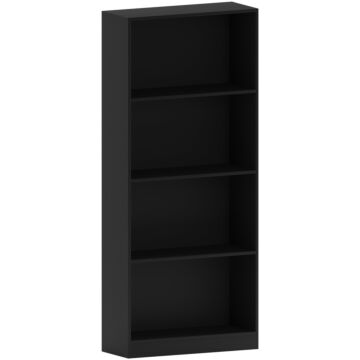 Vida Designs Cambridge 4 Tier Large Bookcase, Black