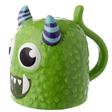 Novelty Upside Down Ceramic Mug - Green Monstarz Monster