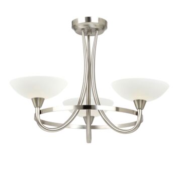 Cagney 3 Ceiling Lamp Satin Chrome