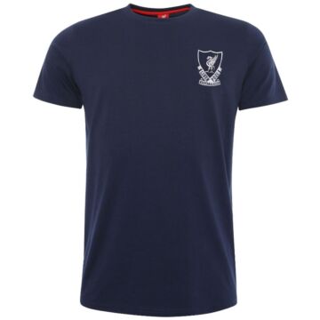 Liverpool Fc 88-89 Crest T Shirt Mens Navy S