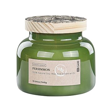 Scented Candle 100% Soy Wax Cotton Wick Glass Fresh Fragrance Persimmon Fruity Beliani