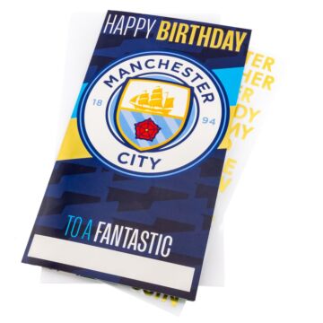 Manchester City Fc Personalised Birthday Card