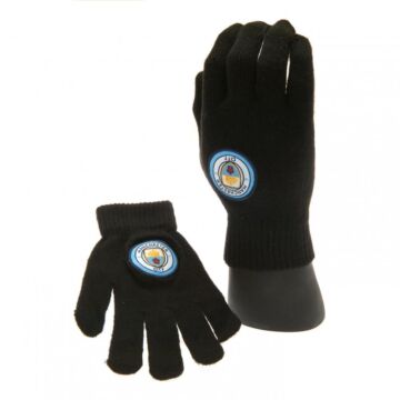 Manchester City Fc Knitted Gloves Junior