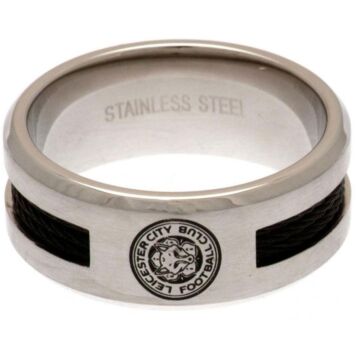 Leicester City Fc Black Inlay Ring Medium