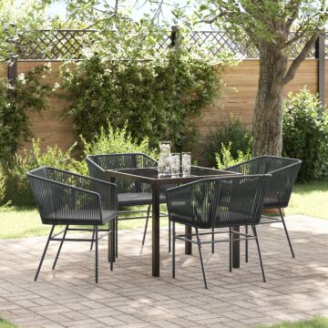 Vidaxl Set Of 3 Black Pe Rattan Standard Removable Covers