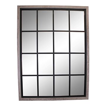 Grey Window Style Wall Mirror 60cmx80cm