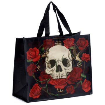 Skulls & Roses Recycled Plastic Bottles Rpet Reusable Shopping Bag