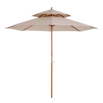 Outsunny Outdoor Umbrella Beige