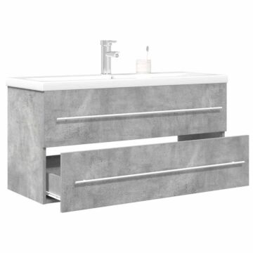 Vidaxl 2 Piece Bathroom Furniture Set Concrete Grey Engineered Wood