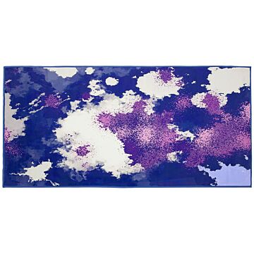 Area Rug Carpet Multicolour Polyester Fabric Abstract Pattern Rectangular 80 X 150 Cm Beliani