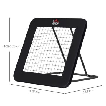 Homcom Football Training Net, Adjustable Angle Pitch Back Training Rebounder Net, Target Goal W/ Quick Folding Design
