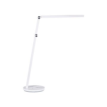Desk Led Lamp White With Base Stepless Dimming Touch Switch Light Office Study Modern Beliani