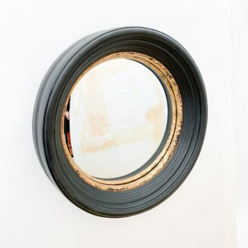 74x74cm Rusty Black/gold Fr Convex Mirror