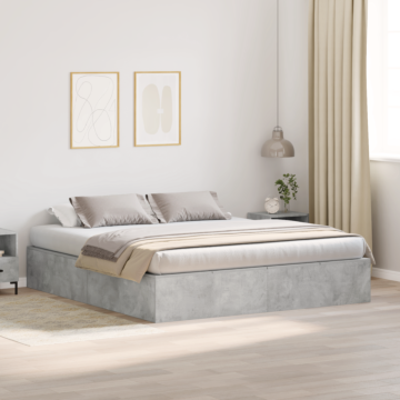 Vidaxl Storage Bed Frame Concrete Grey 180x200 Cm