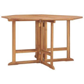 Vidaxl 5 Piece Folding Outdoor Dining Set Solid Wood Teak