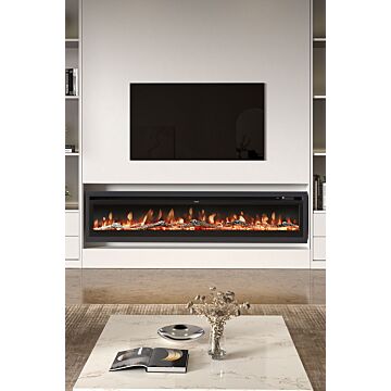 Mounted/recessed/freestanding 100 Inch Electric Fireplace With Remote 12 Flame Colours 1800w