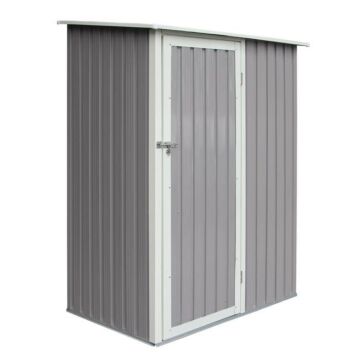 Trentvale 5 X 3 Metal Pent Shed - Light Grey