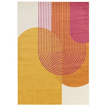 Muse 120x170cm Orange Retro Rug Mu13