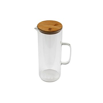 Glass Jug With Bamboo Lid
