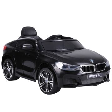 Homcom Kids Electric Ride On Car 6v Licensed Bmw 6gt W/ Remote-black