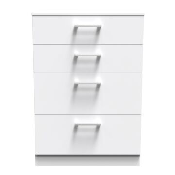 Devon 4 Drawer Deep Chest In White