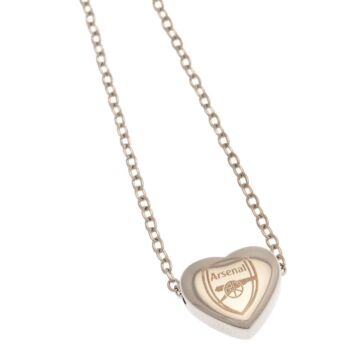 Arsenal Fc Stainless Steel Heart Necklace