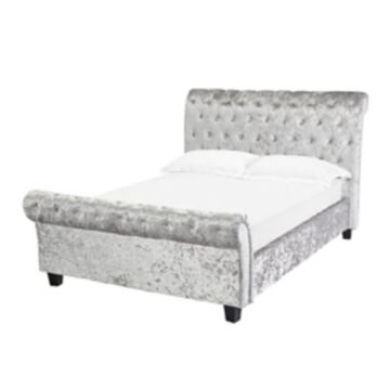 Isabella 4.6ft Double Bed Silver