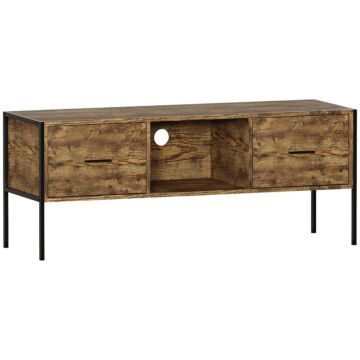 Vida Designs Brooklyn 2 Drawer Tv Unit, Dark Wood