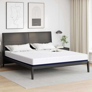 Vidaxl Mattresses White And Blue 100% Polyester Jacquard Fabric