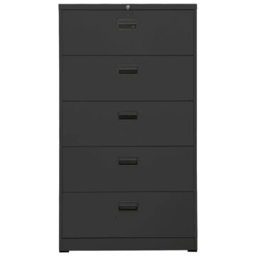 Vidaxl Filing Cabinet Anthracite 90x46x164 Cm Steel