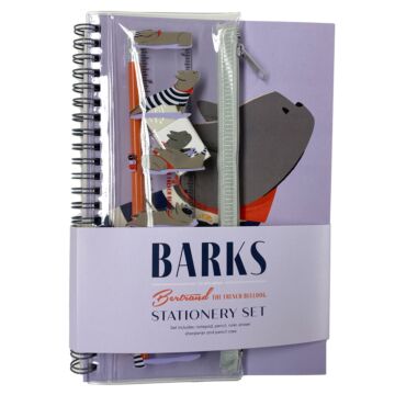 Spiral Bound A5 Lined Notebook - Barks Bertrand The French Bulldog
