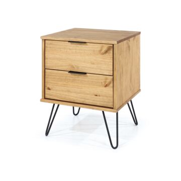 Augusta Pine 2 Drawer Bedside Cabinet