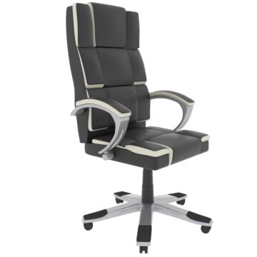 Vida Designs Henderson Office Chair, Black & White