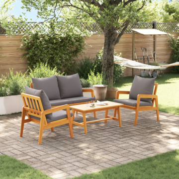 Vidaxl 4 Piece Bistro Set With Cushions Solid Wood Acacia