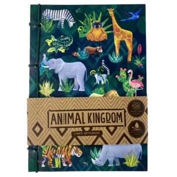 Stone Paper A5 Lined Notebook - Animal Kingdom