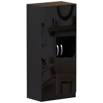 Vida Designs Hulio 2 Door Wardrobe, Black